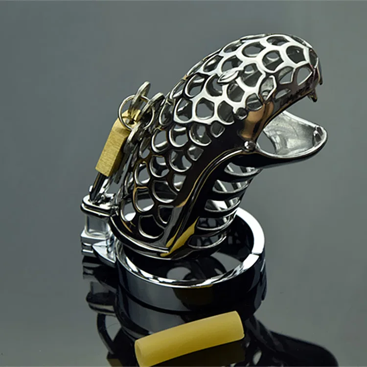 

Snake Shaped Chastity Device Chastity Spikes Metal Cock Cage Chastity Belt Penis Ring Lock Cock Sex Toys Bondage Equipment BDSM