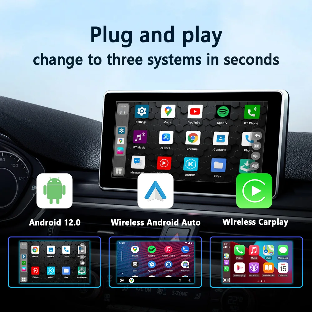 Android Tv Box 12 Carplay Iptv Netflix spotify Auto 2022 Автомобильная Мультимедийная система UX999Plus QCM665