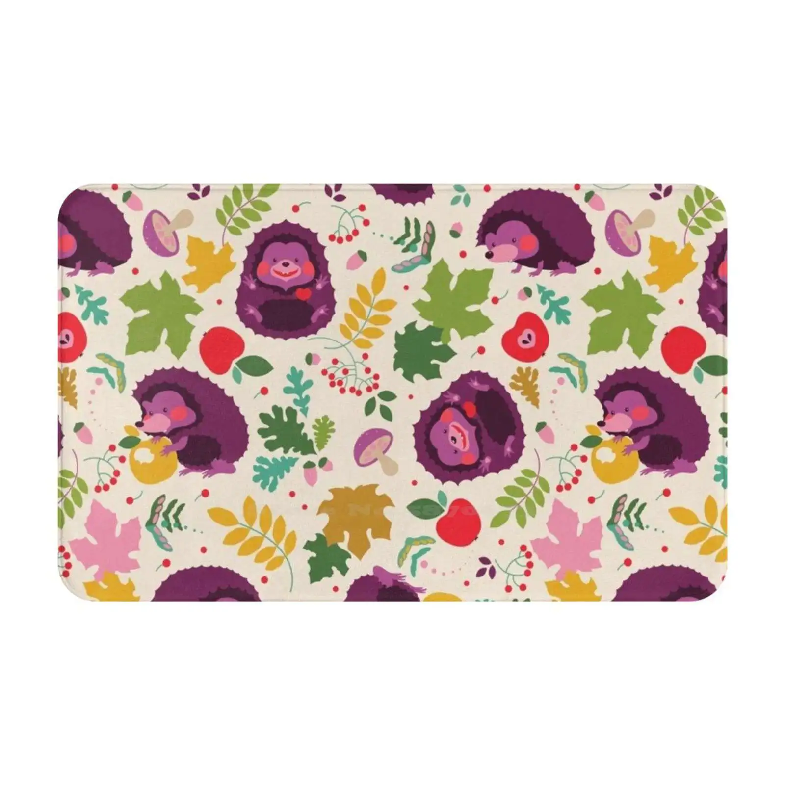 С принтом ЁЖ мягкая подушка для автомобиля домашний ковер дверной коврик дерево