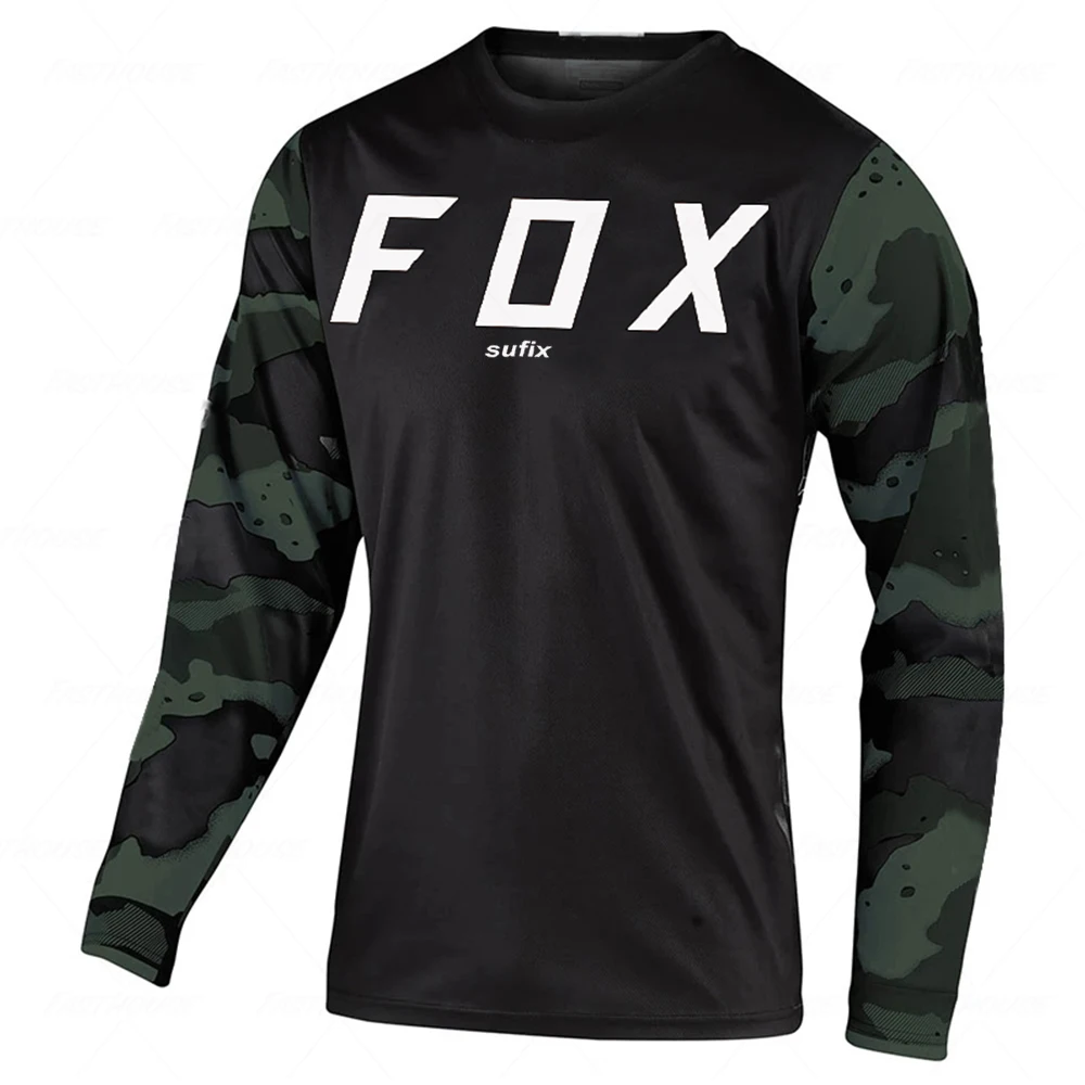 Футболка Sufix Fox Мужская для горного велосипеда, дышащая быстросохнущая рубашка с длинными рукавами для гонок