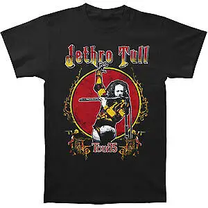 Мужская Тонкая футболка Jethro Tull Tour ❵ с большим углем