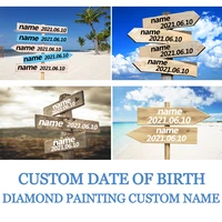 custom diamond painting name customized mosaic cross stitch handmade 5d diy paint full drills adults crafts gift home decor