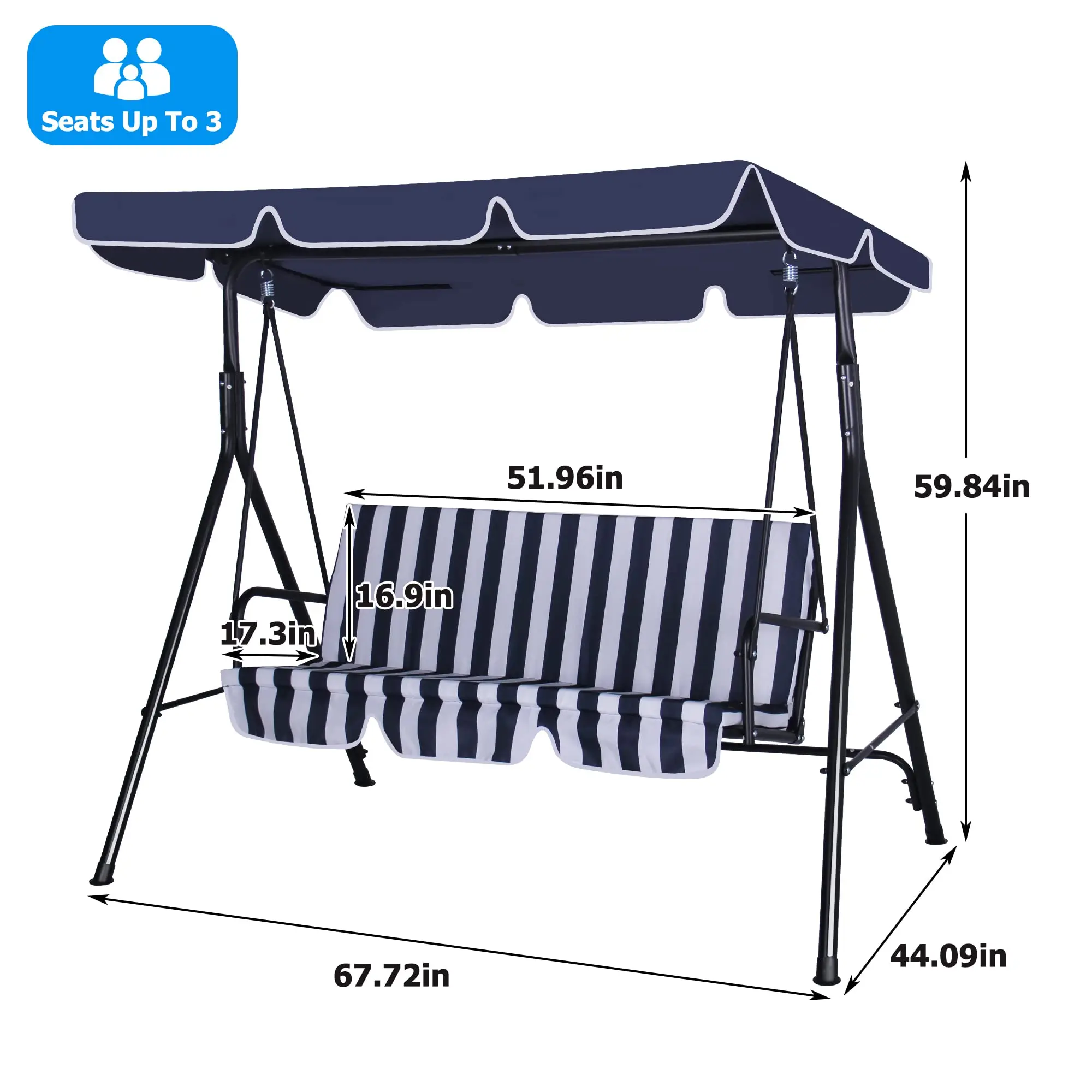 Открытый патио стул-качалка устойчивый к атмосферным воздействиям навес для