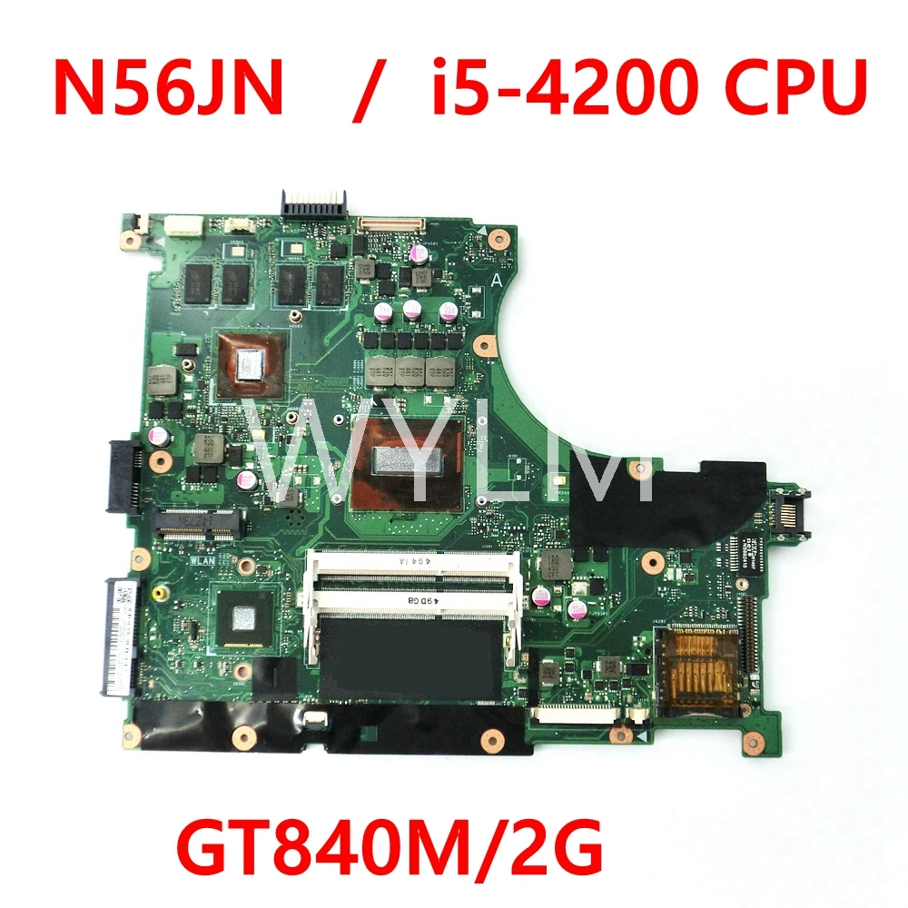 

N56JN с процессором I5-4200 GT840M 2G материнская плата REV 2,0 для ASUS N56J N56JN материнская плата для ноутбука 60NB04Z0-MB3010-201