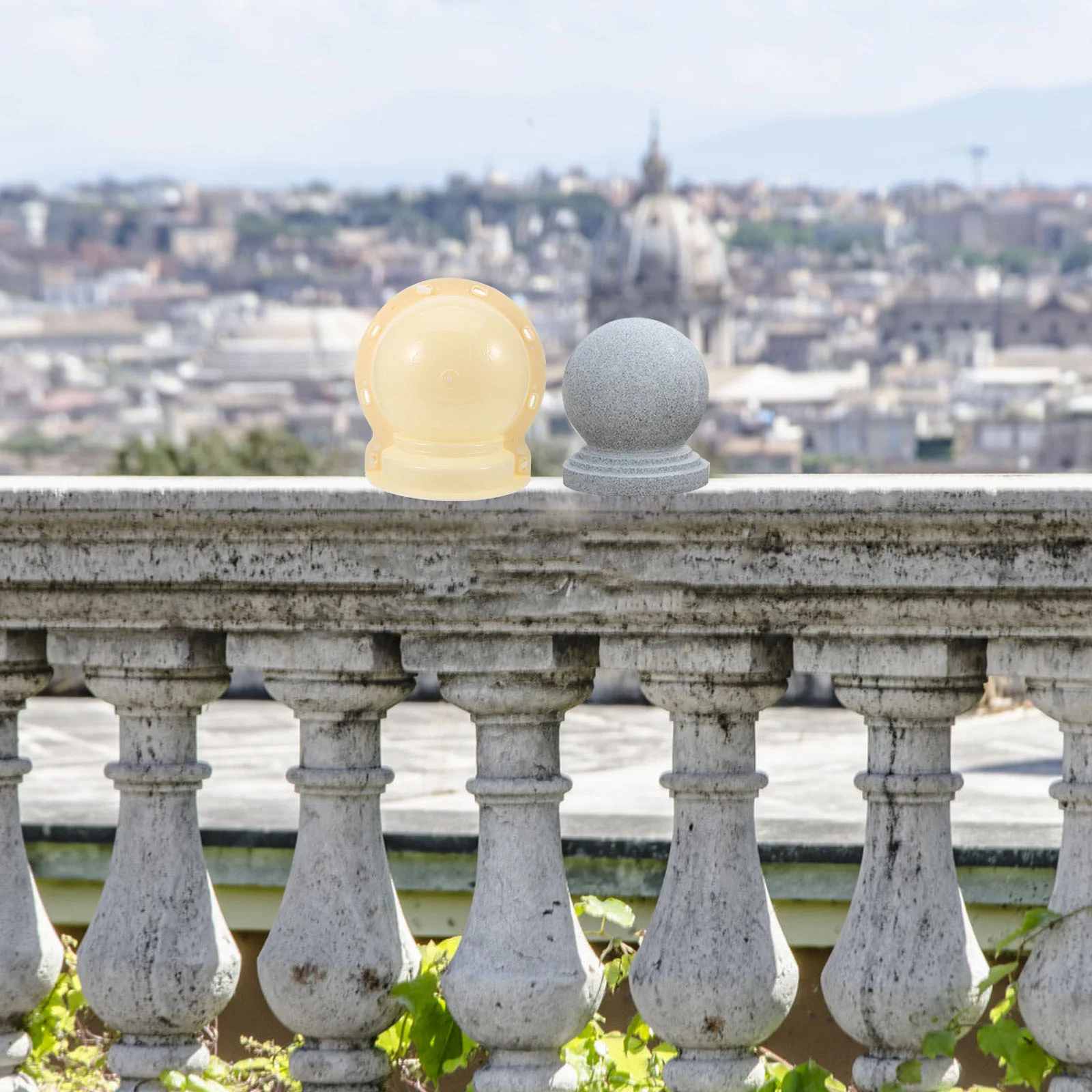 Римская колонна шаровая форма розовая балюстрада бетонный блок круглое дно