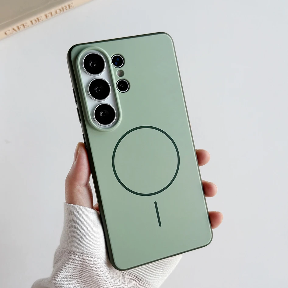 Фото Магнитный контрастный чехол для телефона Samsung Galaxy S26 S25 S24 Ultra S26 Plus S26Ultra Чехлы с полной защитой камеры, Самсунг Галакси С26 С25 Ультра №2
