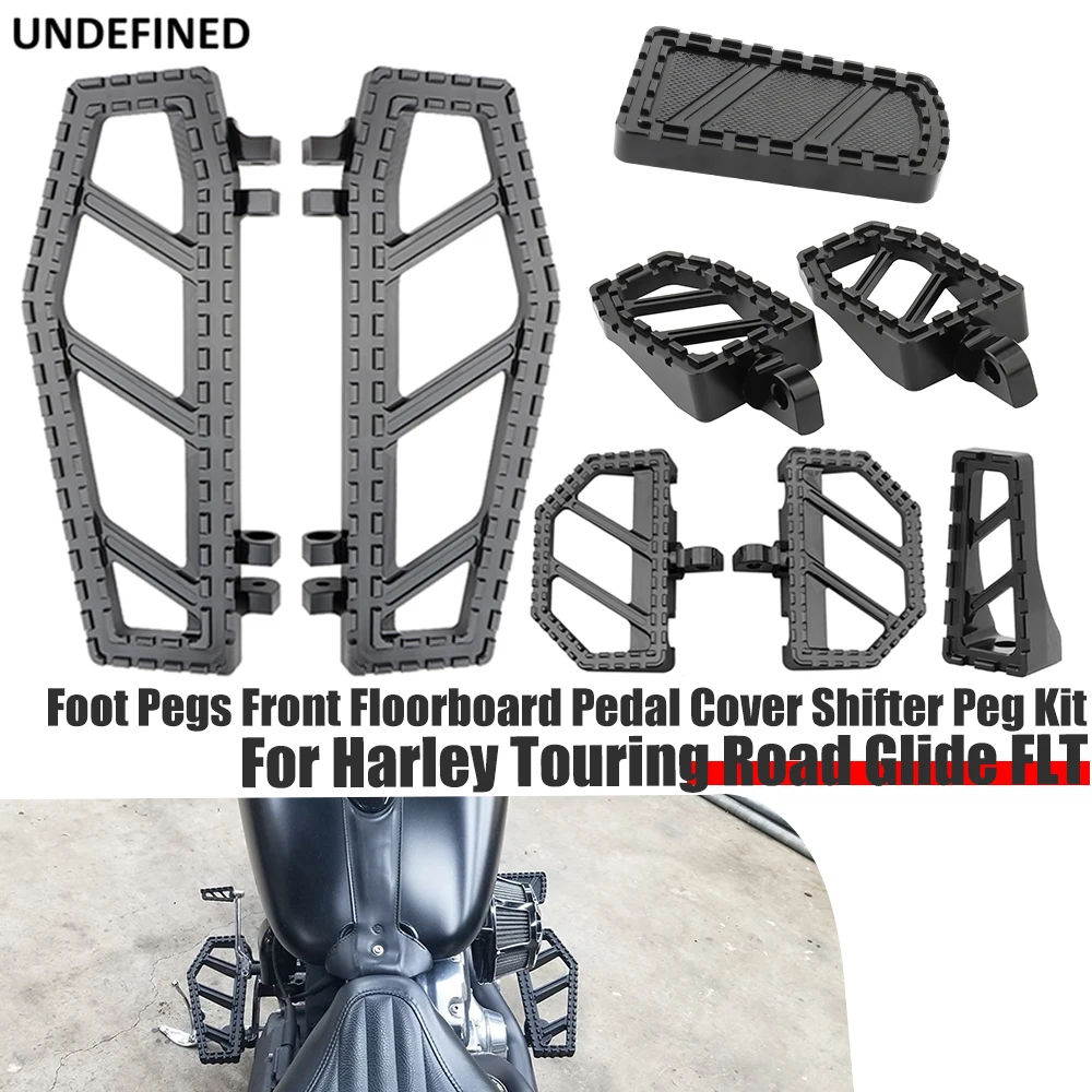 Riot Front Floorboard Foot Peg Pedal Cover Shifter Peg Kit for Harley Touring Road Glide FLT 86-2022 Softail FL 86-2017 Dyna FLD