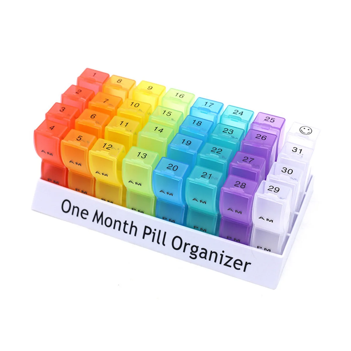 

Monthly Pill Organizer 2 Time a Day, 31 Day Pill Case Small Compartments To Hold Vitamin and Travel Medicine Organizer