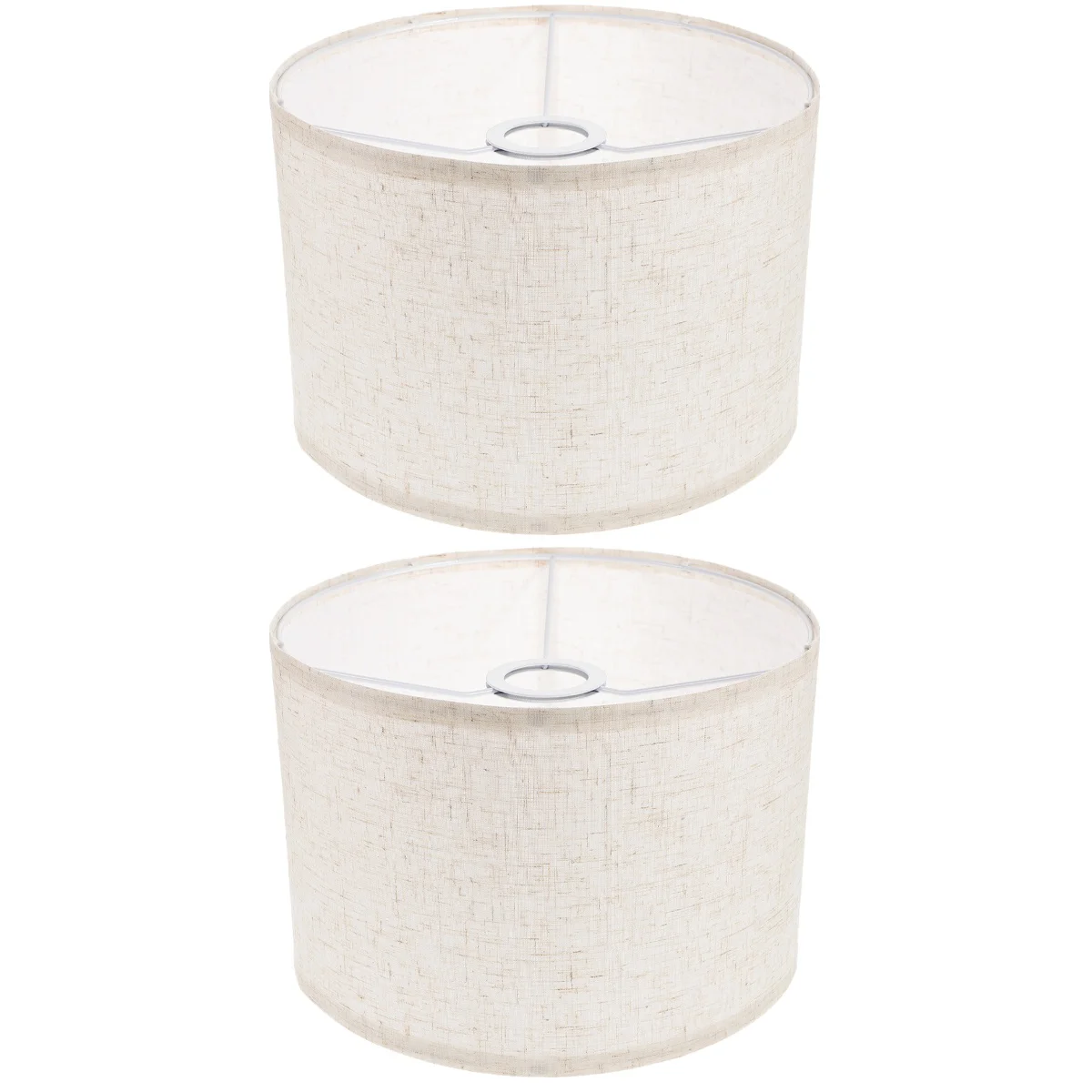 

2 Count Bush Househould Fabric Home-use Textile Linen Shade Taper Holders White Decor Equipment Cover