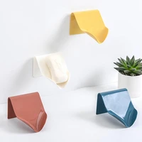 creative japanese style fresh draining soap box household bathroom simple wall mounted self adhesive seamless soap storage box