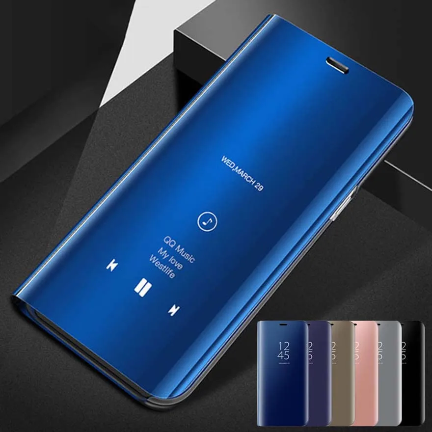 

mirror flip case redmi note 7 6 pro 4a 6a go s2 coque cover for xiaomi mi 9t 9 se 8 a2 a3 lite 6 max3 play cc9 cc9e pocophone f1