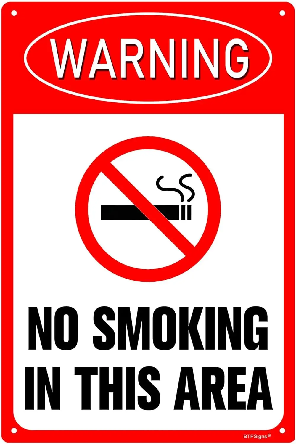 BTFSgns No Smoking n Ths re Sgn 6 x 8 дюймов lumnum Wrnng Sgns Conspcuo Red для Bness офиса Resturnt Wll Decor