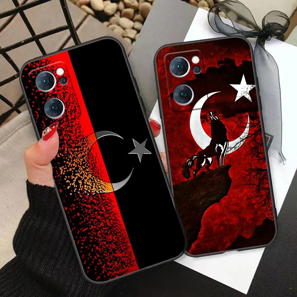 

Turkish Wolf Flag Cover Phone Case Funda Coque For OPPO RENO 7 8 6 5 4 3 2 2F 10 PRO PLUS 4G FIND X2 X3 X5 5G TPU Case Capa Para