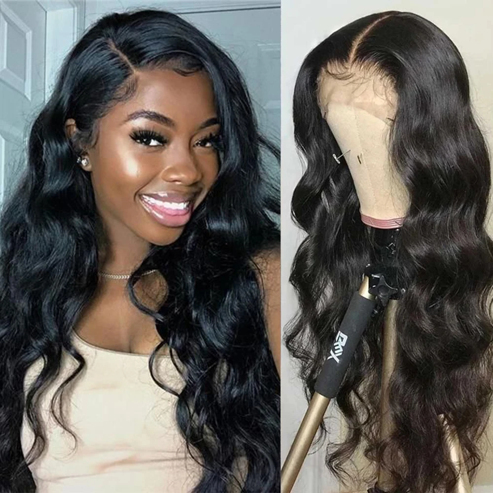 Karbalu 30 Inch Body Wave Lace Front Wig 13X4 HD Lace Frontal Wig Brazilian Transparent Wet And Wavy Lace Front Human Hair Wigs