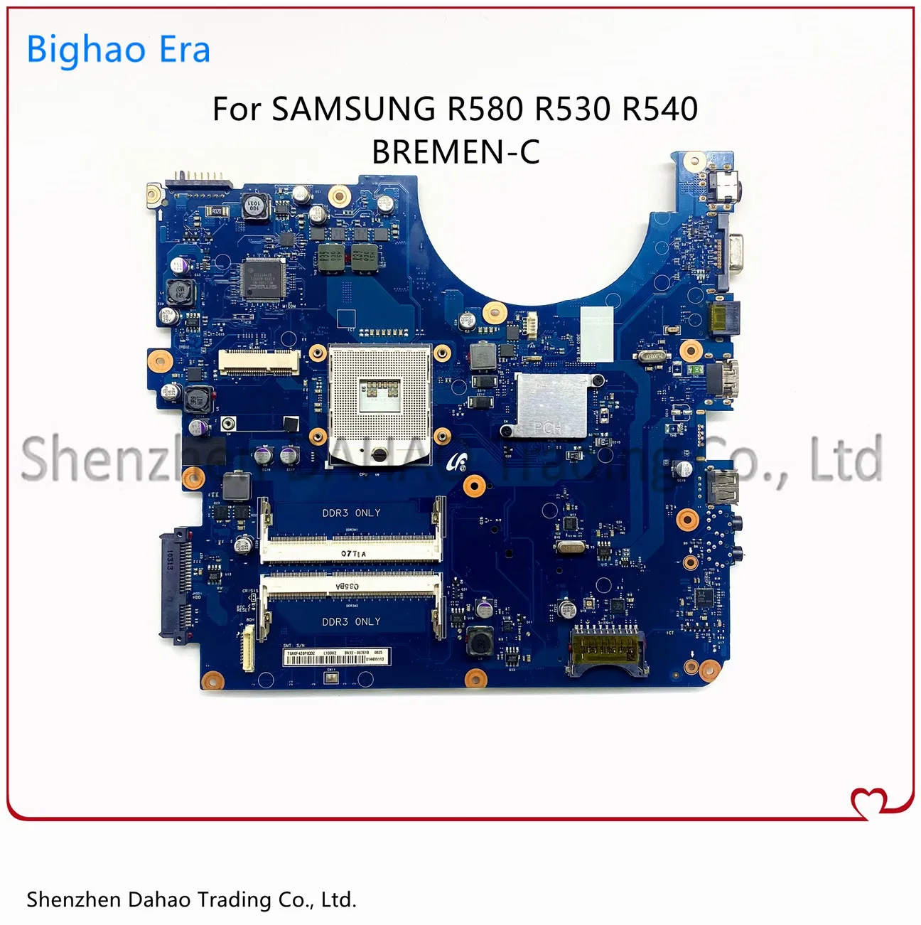 

For SAMSUNG NP-R540 R580 R540 Laptop Motherboard BREMEN-C BA92-06785B BA41-01219A BA41-01220A BA92-06785A HM55 DDR3 100% Working