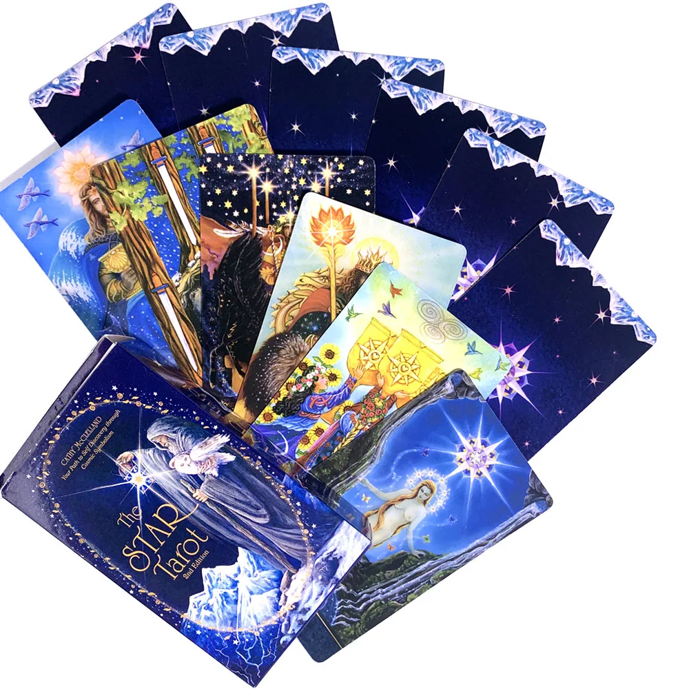 

The Star Tarot Deck for Beginners Board Game Multiplayer Party Game Fortune Telling Prophet Oracle Cards with PDF Guide