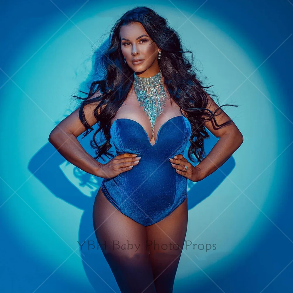 Эластичное бархатное боди для беременных реквизит фотосъемки Одежда пикантный