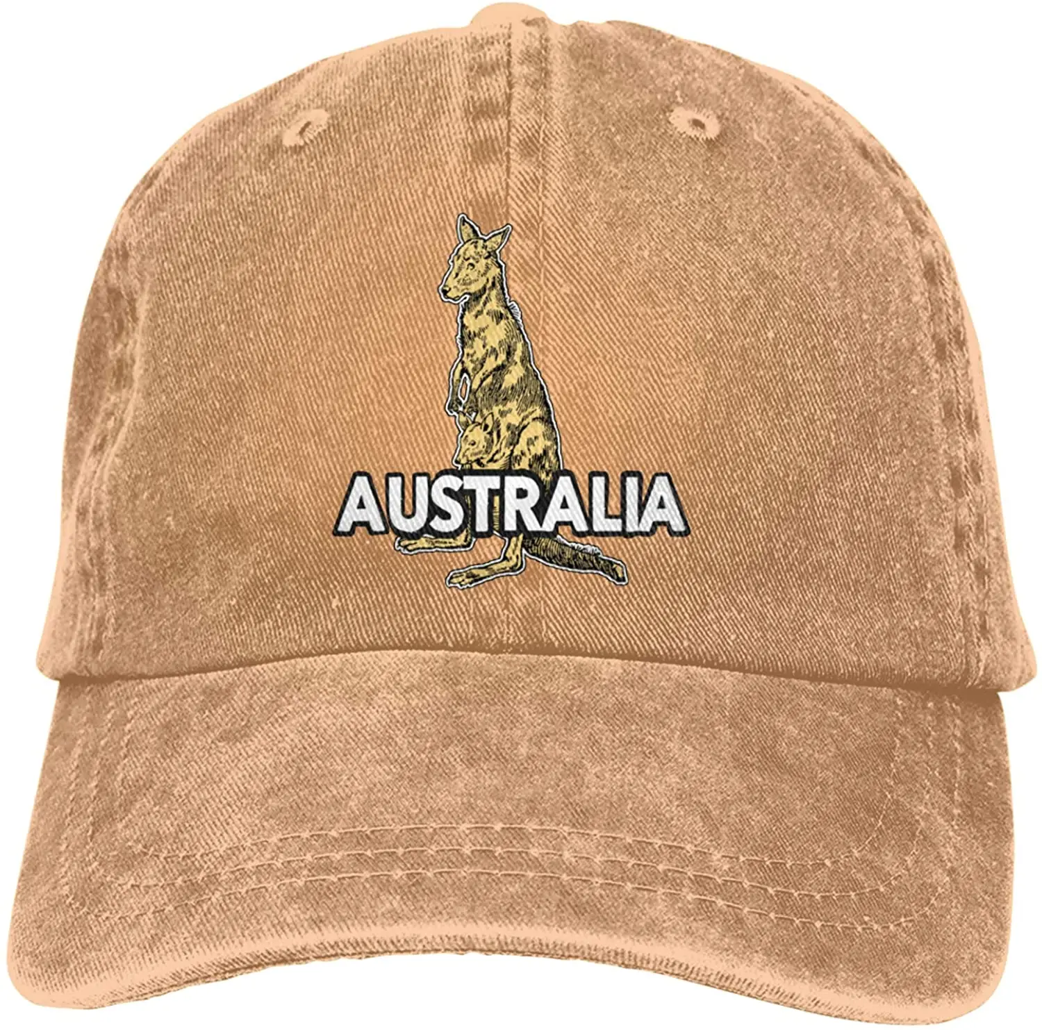 Denim Cap Australian Kangaroo Baseball Dad Capss Classic Adjustable Casual