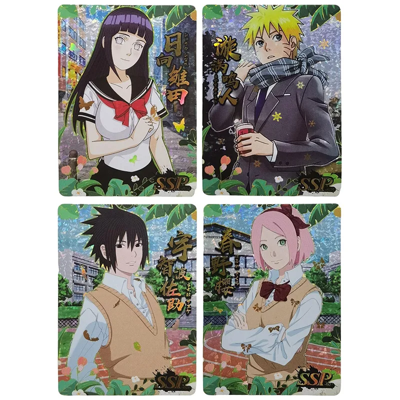 Аниме Наруто редкий SSP SP рефракционная фольга Hatake Kakashi Uchiha Sasuke Jiraiya Игрушки для