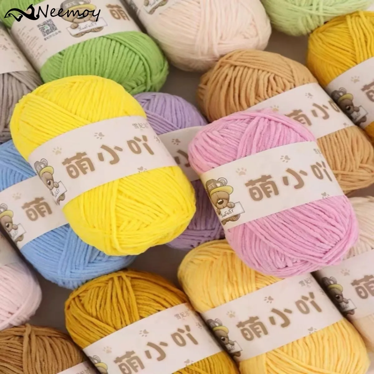 Матовая синельная пряжа 50 г кукольная нить вязаный крючком материал ручной