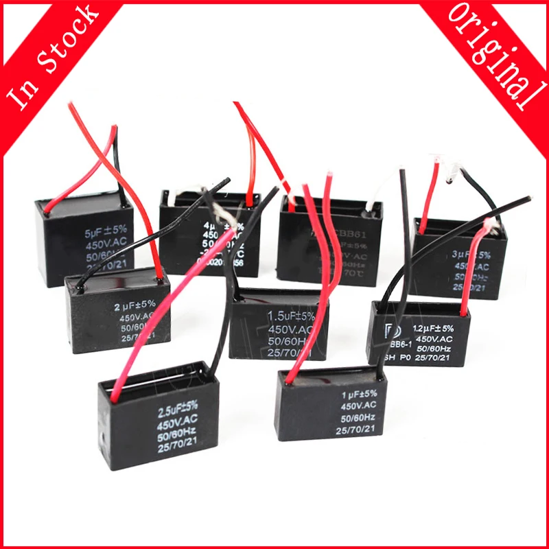 

1 шт. CBB61 начать постоянной ёмкости, универсальный конденсатор вентилятор переменного тока конденсатор с алюминиевой крышкой, 450V 1 мкФ 1,2 мкФ ...