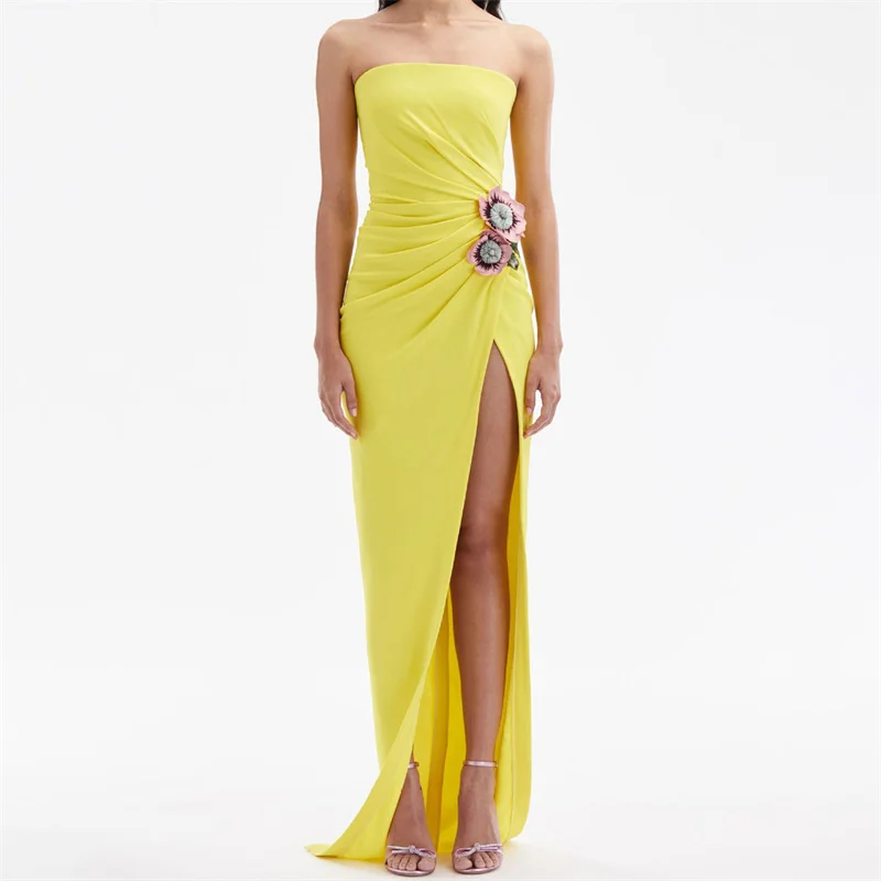 Женское летнее платье с цветочным 3D принтом без рукавов