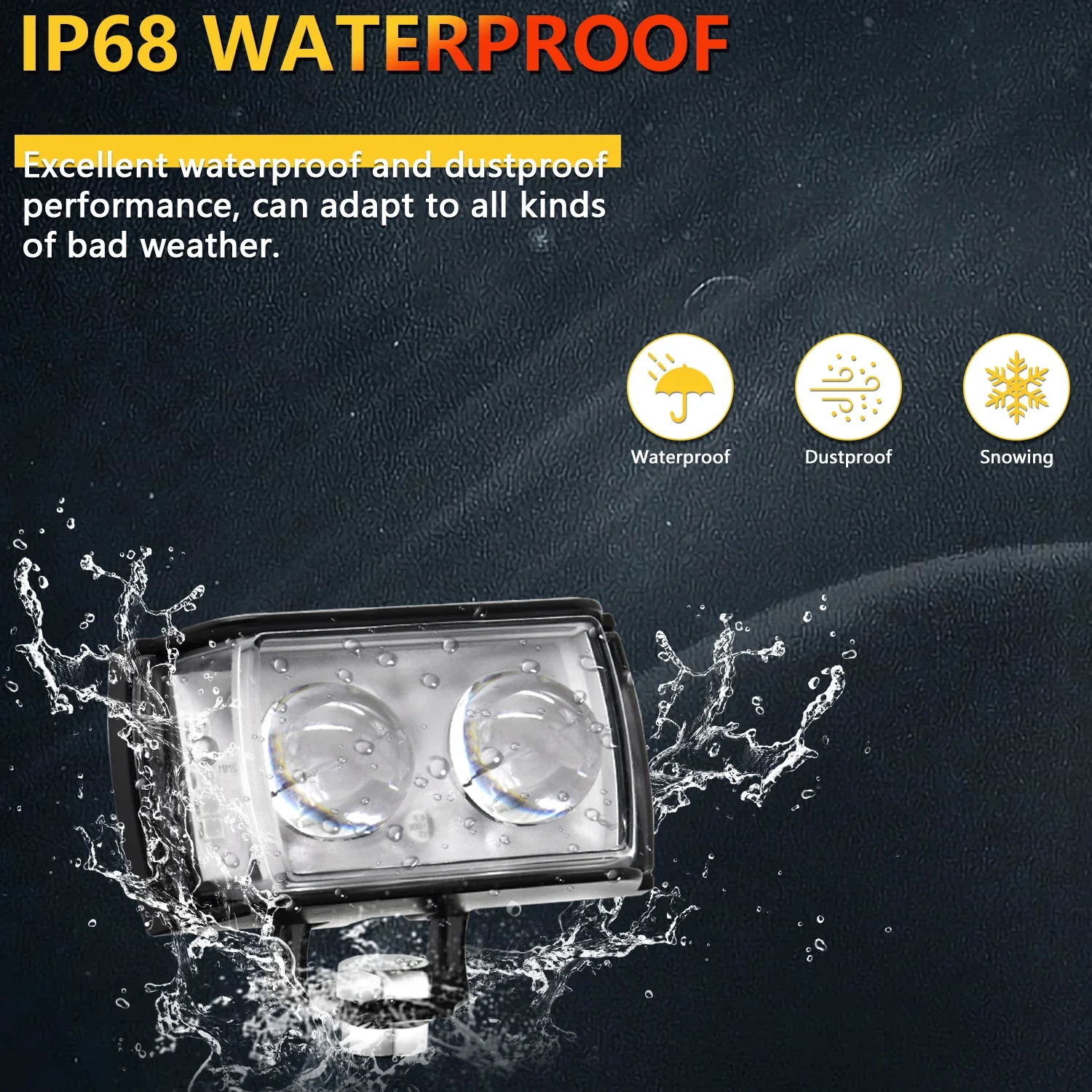 HYNBYZJ 3 дюйма красный синий 60 Вт рабочий светодиодный для транспортных средств