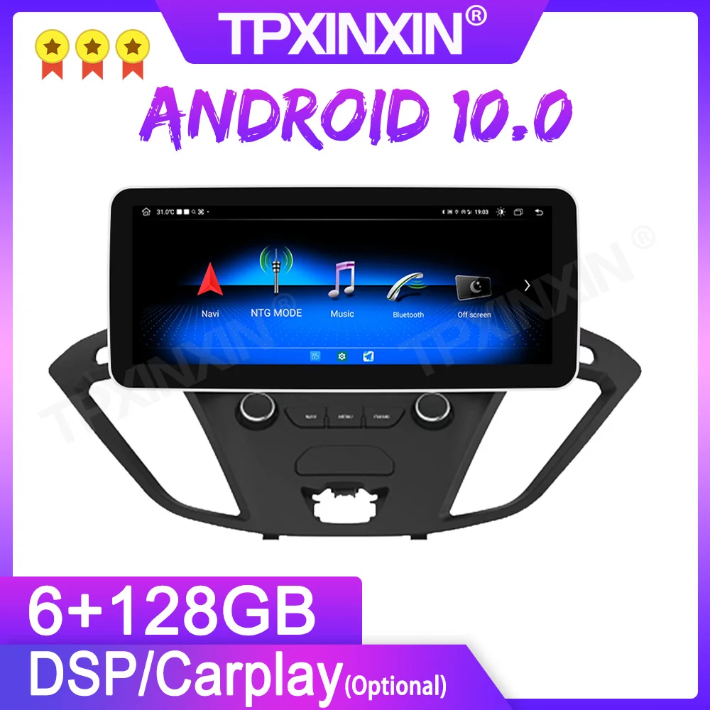 

12.3'' Android For Ford Transit Custom 2016-2020 Car DVD Player GPS Map Navigation Car Headunit Multimedia Player Tape Recorder