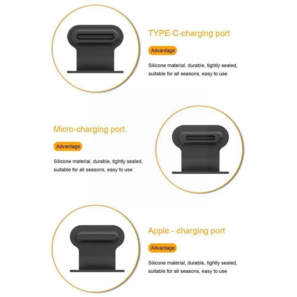 

1 шт., силиконовая Пылезащитная заглушка для Iphone/Type-C /Mirco