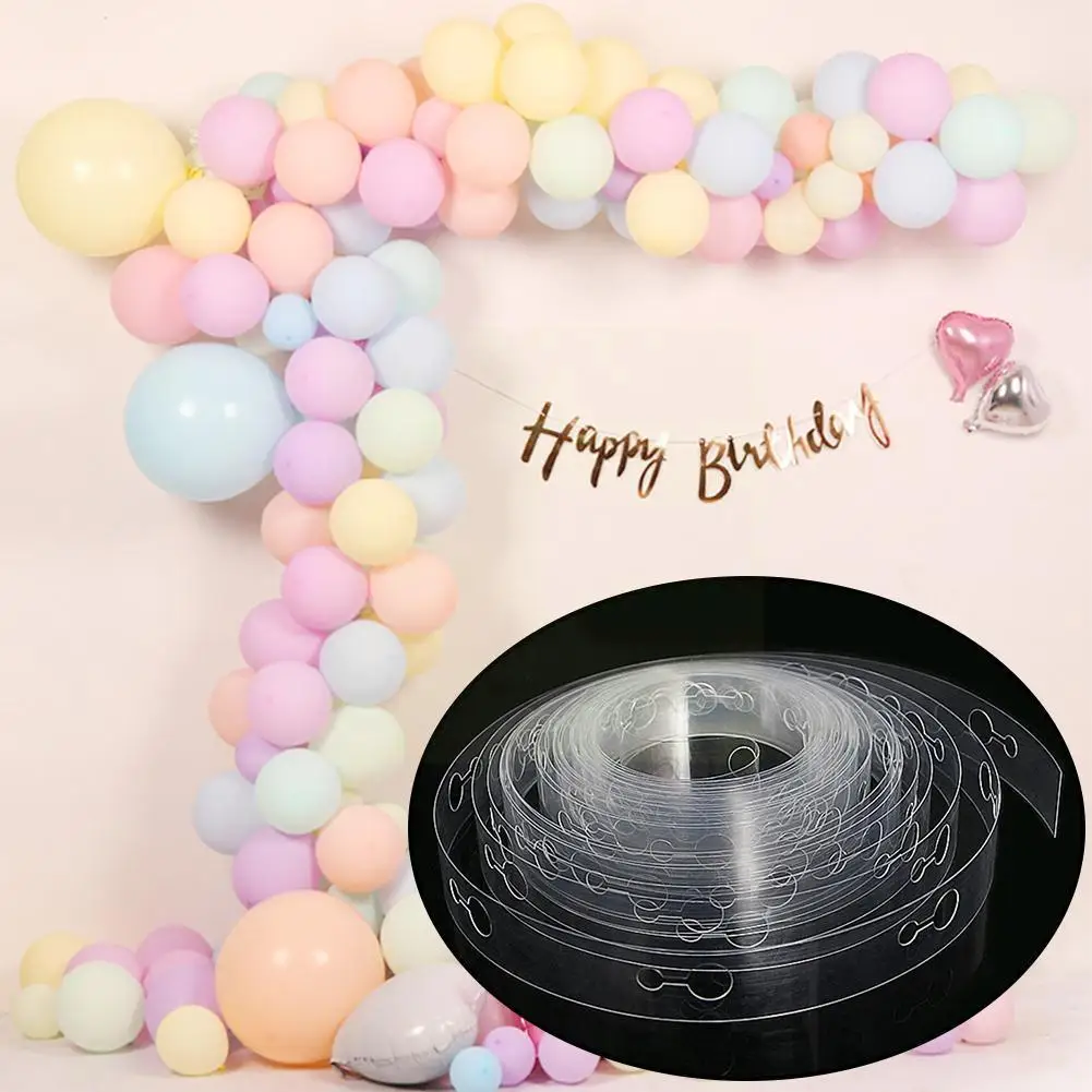 

5m Ballons Accessories Balloon Chain Holes Wedding Decoration Birthday Backdrop Balloons Ribbon Accessories Seal X7b8