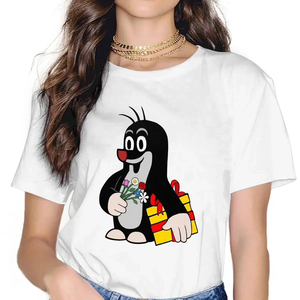 Аниме Krtek The Mole Подарочная футболка Женские топы с графическим рисунком Винтажная