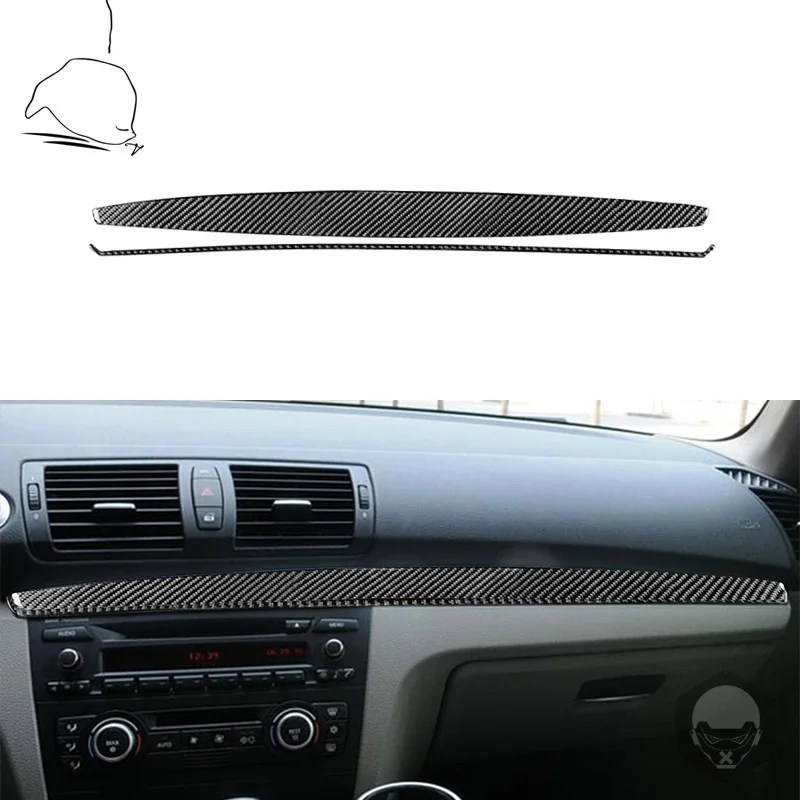 

Наклейки из углеродного волокна для BMW 1 серии E81, E82, E87, E88 2008-2013, наклейки ко-пилота на приборную панель, отделочная полоса, автомобильный Стай...