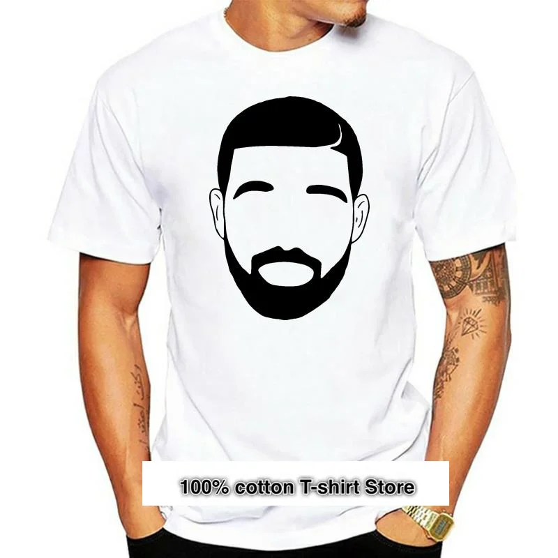 

Camiseta personalizada de Drake Silhouette Face Unisex, camisa blanca y negra, modelos básicos, camiseta