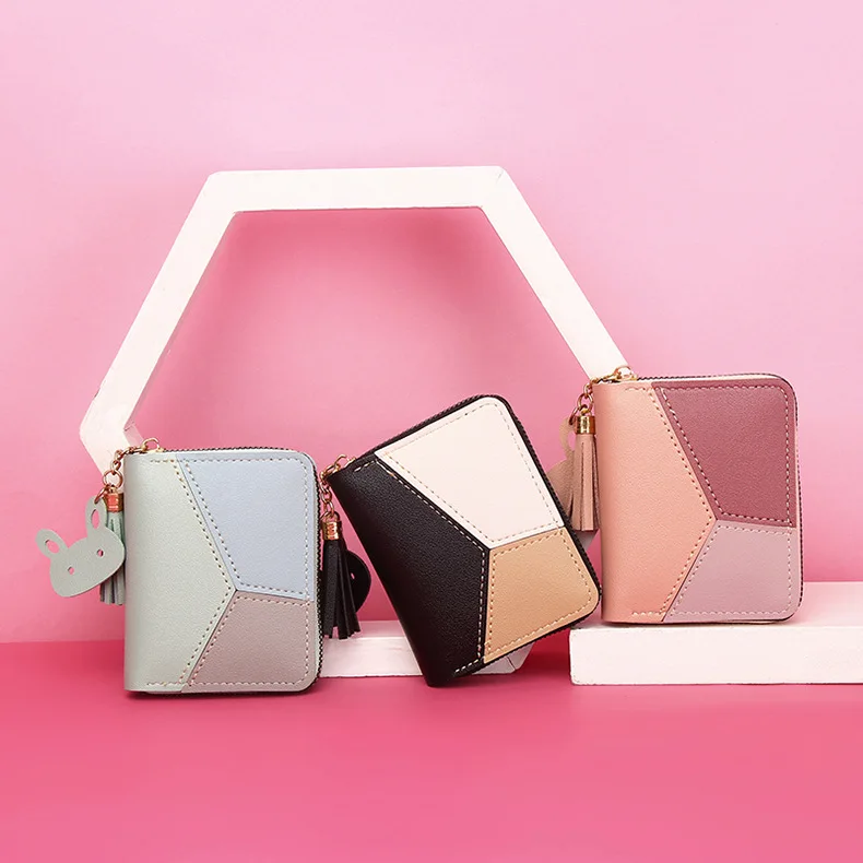 

Женский кошелек из искусственной кожи, Женский кошелек из кожи, женские кошельки, держатель для карт, Складные портативные женские кошельки для монет