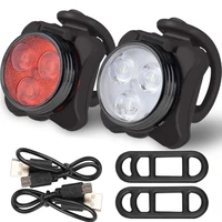 bike light set rechargeable bike lights front and back super bright bicycle lights instant install fits all bikes 4 light mode