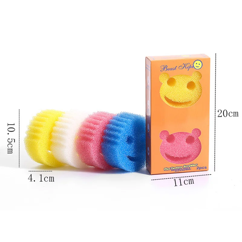 

1/2pcs Creativity Magic Dishwashing Sponge Household Kitchen Bathroom Magic Cleaning Wipe Strong Scouring Pad Miracle Sponge