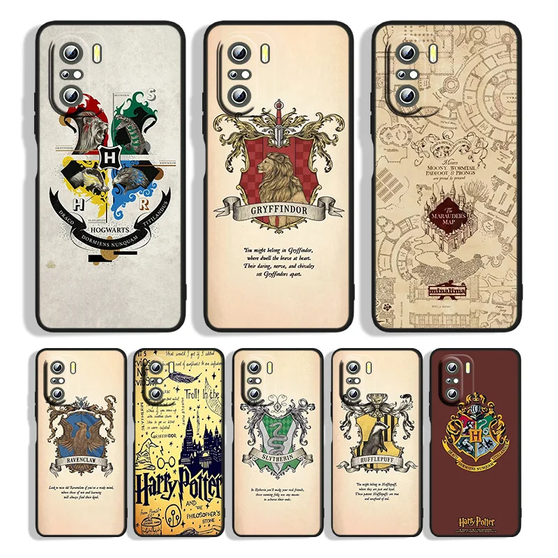 

Art Ring Potters Wand LOGO Phone Case For Xiaomi Redmi K50 K40S Gaming K30 K20 10C 10X 9T 9C 9A 8A 7A 6A Black Soft Cover