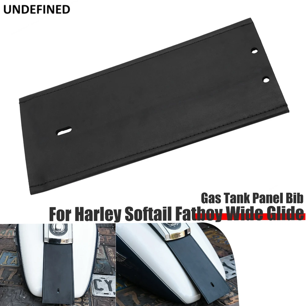 

Gas Tank Panel Bib For Harley Dyna Wide Glide 93-2003 Softail Heritage Fat Boy 2000-2017 Motorcycle Black Plain Leather Smooth