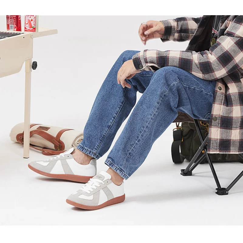 Streetwear Men Large Loose Broad Leg Blue Jeans Autumn and Winter New Pattern Falling Feeling Mopping The Floor Trousers Female