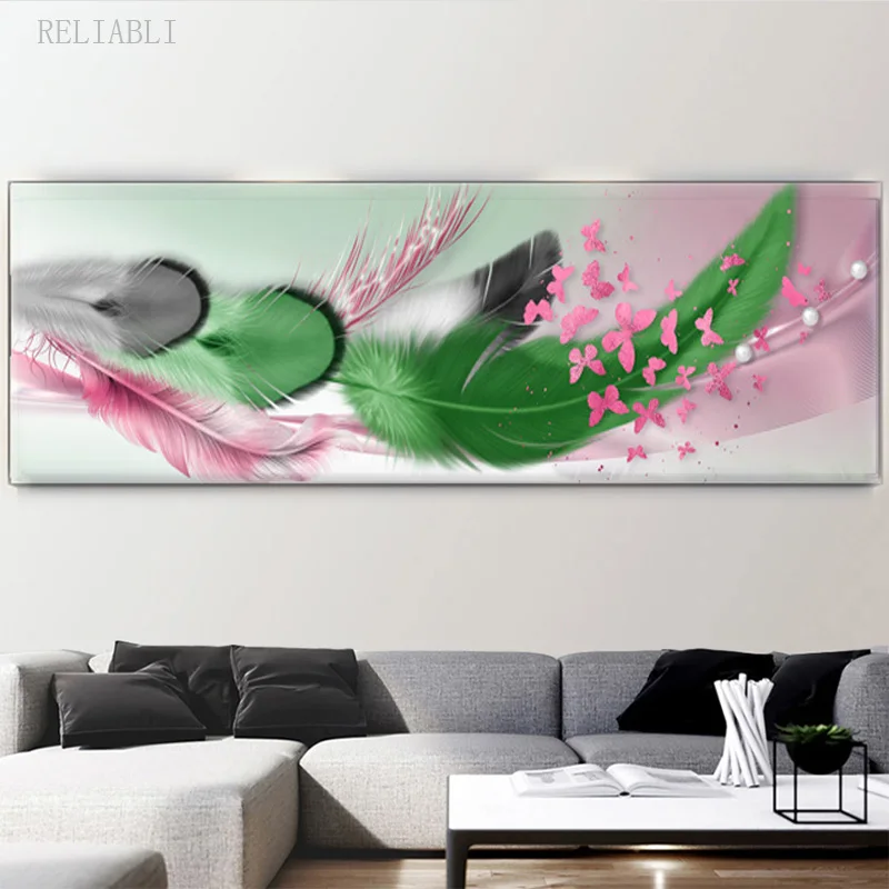 

Nordic Style Abstract Color Feather Posters Canvas Print Picture Home Decorative Painting Living Room Decor Bedrooms Wall Art