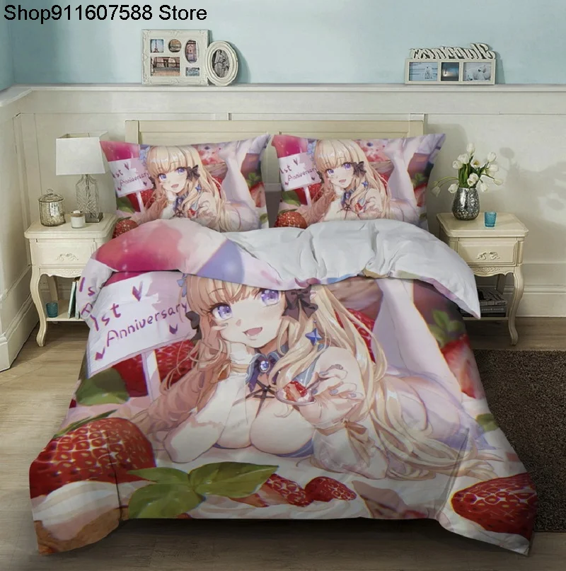 Постельное белье из 2/3 предметов японские комплекты с аниме для спальни