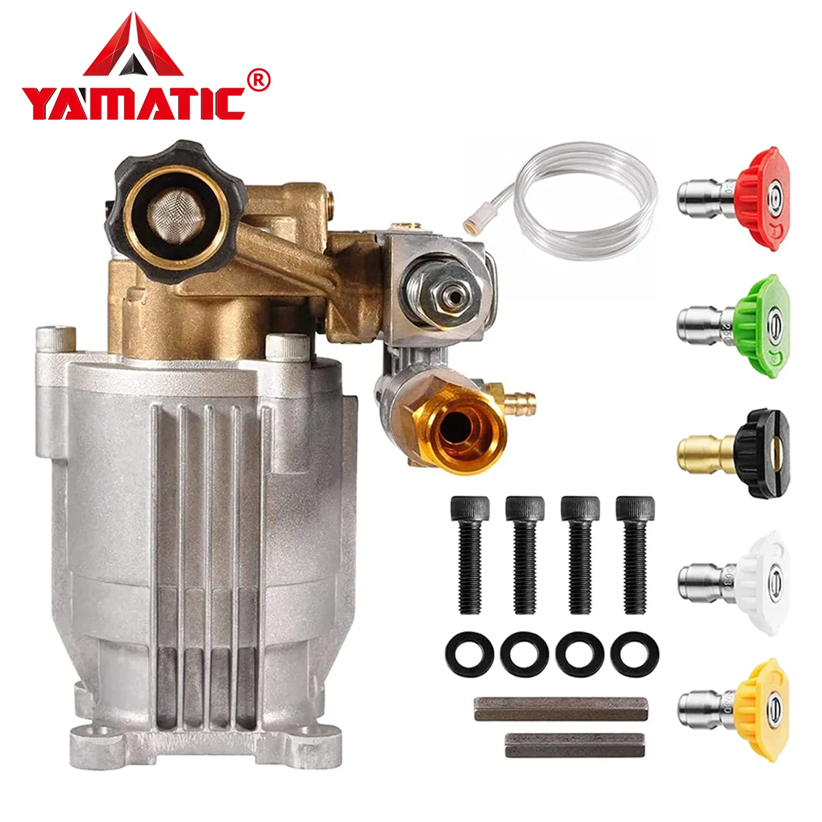 3/4" Shaft Horizontal Pressure Washer Pump 3300 PSI Brass He