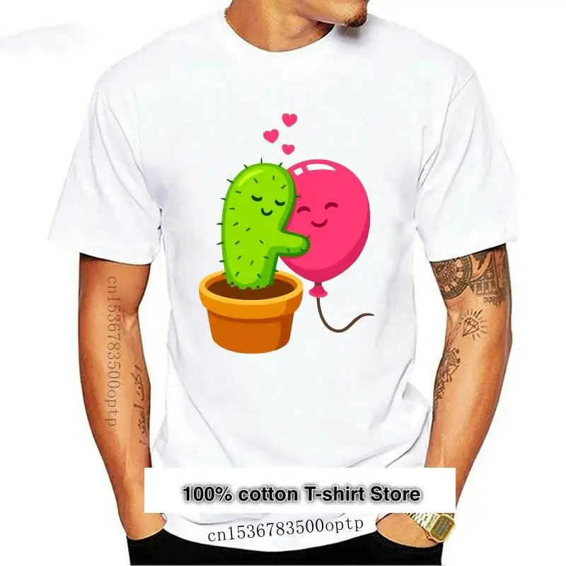 

Новинка футболка с принтом кактуса и воздушного шара футболка Забавные топы с коротким рукавом Графический Harajuku женская футболка Женские т...