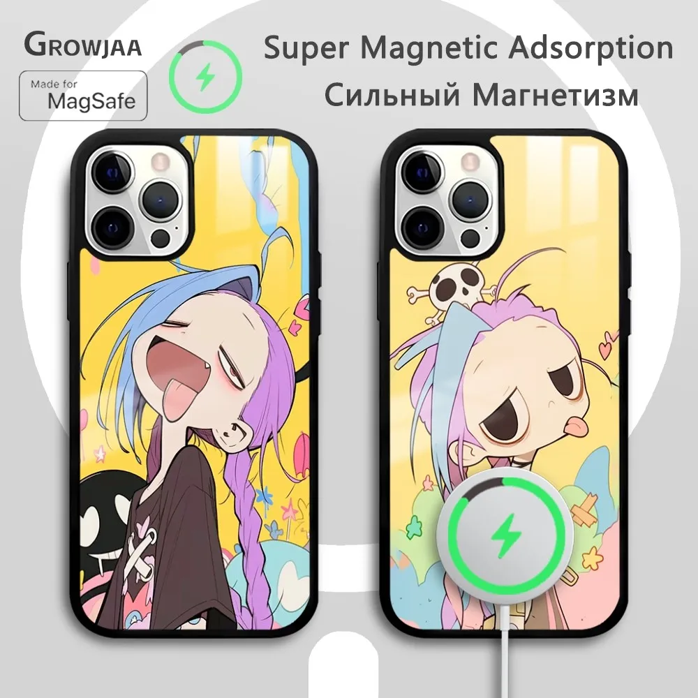 J-Jinx милый художественный мультяшный чехол для телефона iPhone 16 15 14 13 12 11 Pro Max Plus Mini