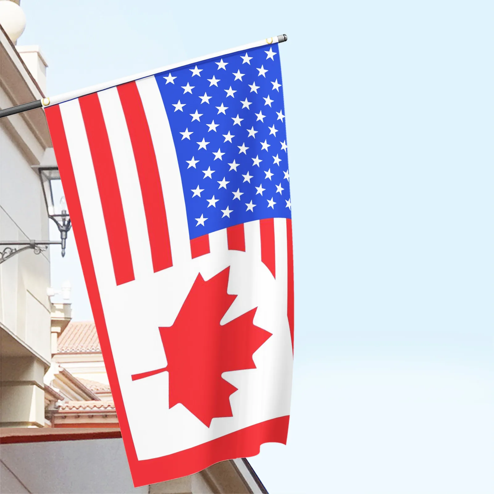 Флаг дружбы Канады Америки 3x5 футов флаг в комбинации США с двумя латунными