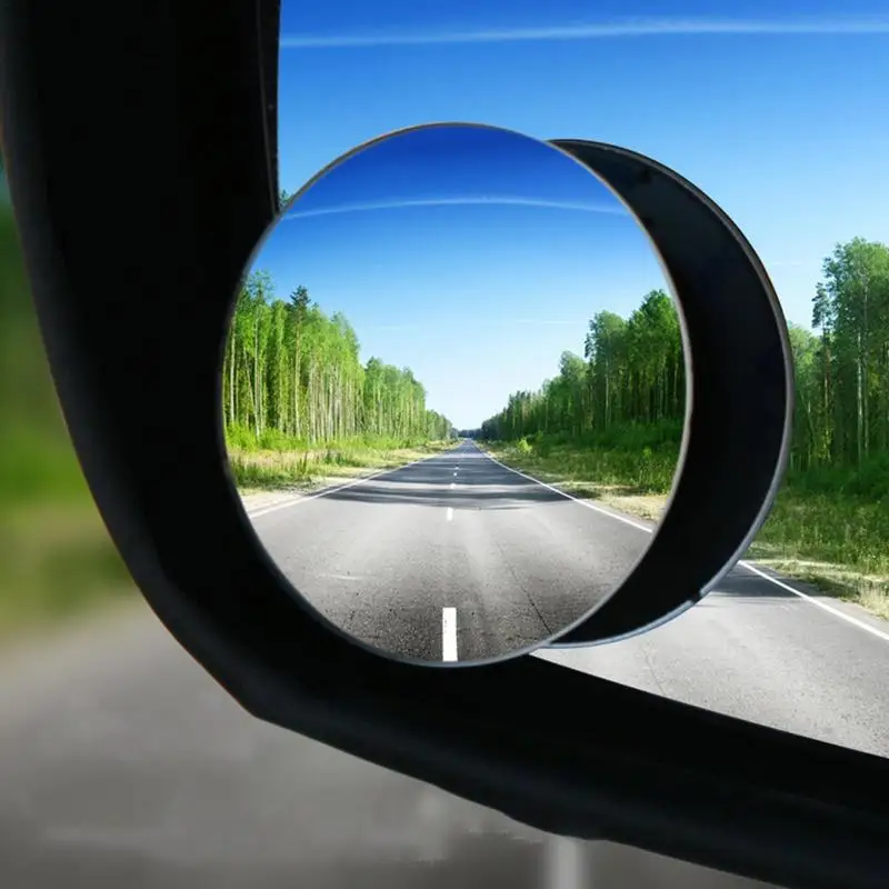 

Car Blind Spots Mirror 2Pcs Round Frame Convex Blind Spot Mirror Adjustable Wide-angle Clear Rearview Mirror Car Accessories