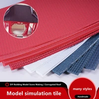 pvc sheet simulation tile diy handmade sand table building model material roof eaves plastic tile corrugated board