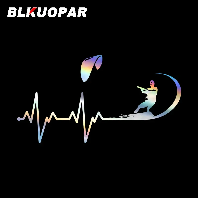 

BLKUOPAR воздушный змей серфинг сердцебиение линия автомобильные наклейки в стиле поп-стиль наклейка устойчивая к царапинам высечка холодильник караван украшение автомобиля