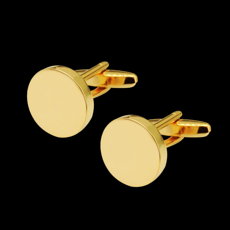 

XKZM Quality French Shirt Cufflinks Copper Material Golden Smooth Round Design Business Jewelry Gifts Men's Suit Accessories