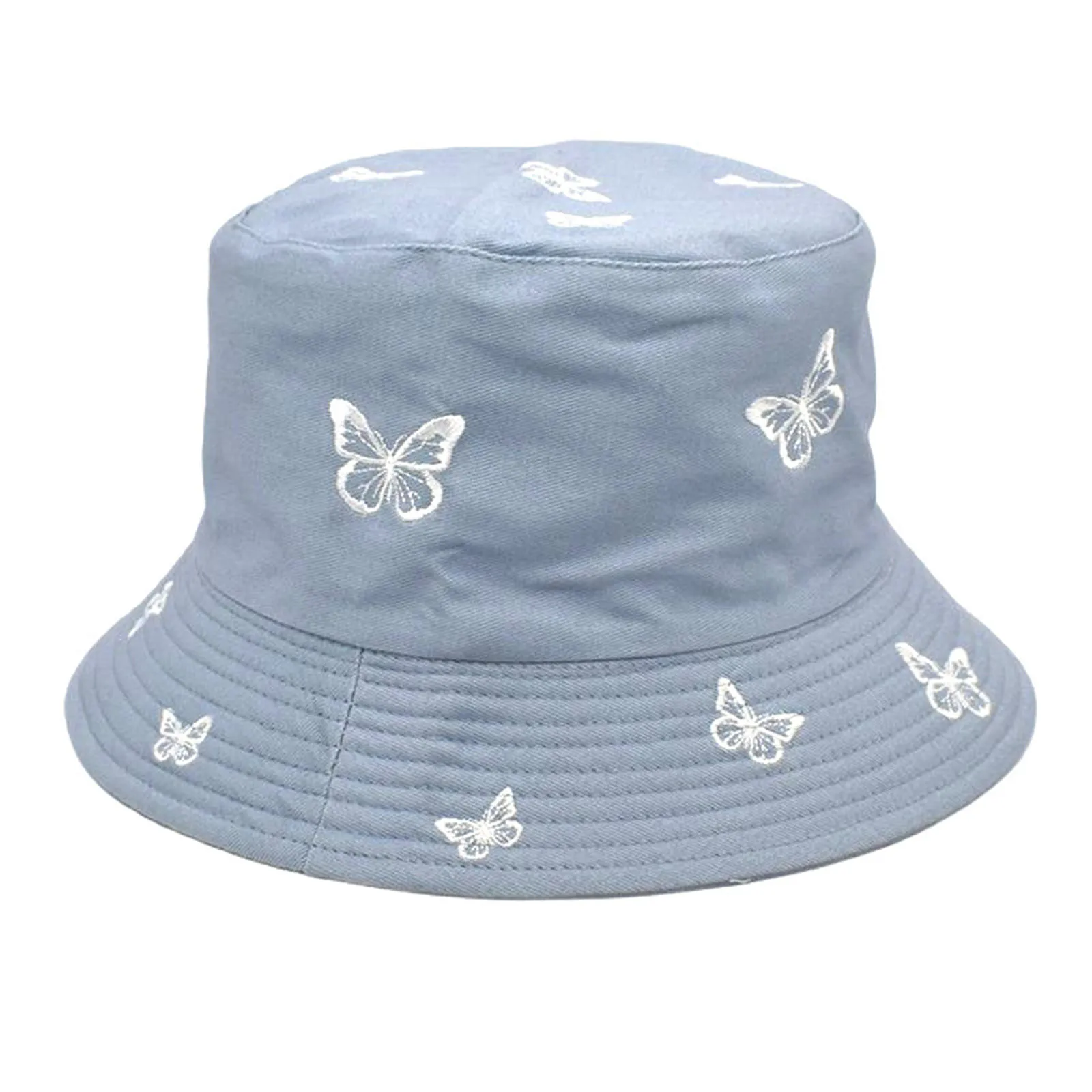Women Summer Fashion Beach Print Adjustable Washable Cotton Bucket Hat Sun Hat Fuzzy Bucket Hats Leopard White Buckets Hats